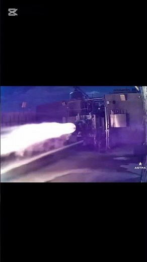 Astra performing 30 second hot fire test first stage engine #shorts #space