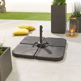 Pack of 4 Square Sand & Water Fillable Cantilever Parasol Base Weights