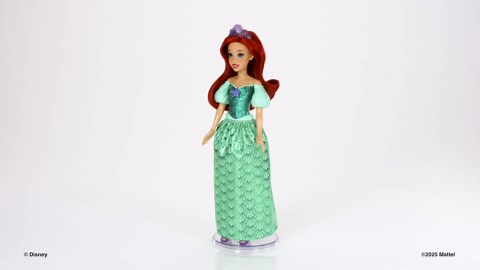 Mattel Disney Princess Ariel Doll in Sparkling Fashion with Removable Skirt, Tiara and Shoes, Posable & Collectible, Inspired by the Little Mermaid