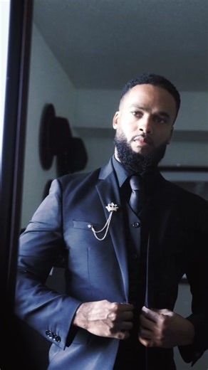 All Black 3-Piece Suit: Stylish GRWM for Men