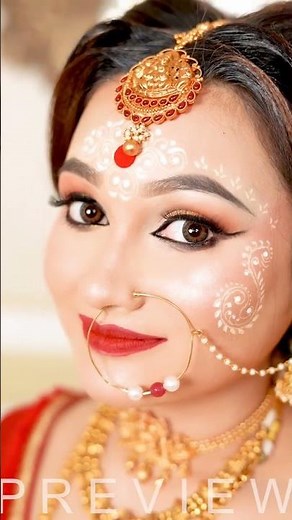 Traditional Bengali Bridal Look ✨ | Saree, Shringar Video & Makeup Tutorial