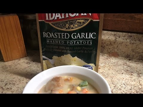 Making Potato Soup from Dollar Tree Instant Mashed Potato Packages