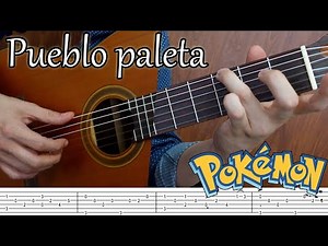 Como tocar PUEBLO PALETA de POKEMON en guitarra 🏕️ - Gran pieza para practicar arpegios 🥰
