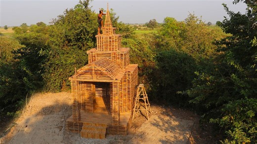 Start To Building My Mud And Bamboo house, install bamboo frame