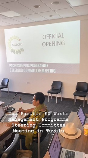 The opening of the Pacific EU Waste Management Programme Steering Committee Meeting in Tuvalu with Pepetua Lasi, Permanent Secretary Ministry of Home Affairs and Climate Change, Maurizio Cian, Head of Cooperation European Union in the Pacific and SPREPs Director General, Sefanaia Nawadra #CleanPacific #ResilientPacific #pacwasteplus #Tuvalu | Secretariat of the Pacific Regional Environment Programme - SPREP