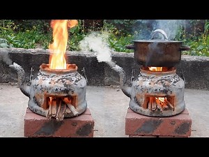 Wow..! Beautiful and Unique mini Rocket stove, Cement stove making at home | Random Crafts USA