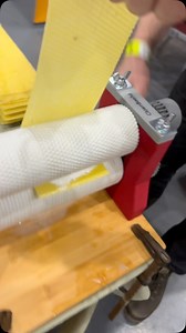 This is the 3D-printed wax roller from Cloudbase3D. It should be used with warm water and plenty of washing-up liquid to prevent sticking. It looks great, but our followers will remember that last year we used lolly sticks, and this year we will be using unrolled foundation starter strips. Our colonies do not receive chemical varroa treatments, so to avoid the residues found in commercial wax, we will be using our own and making our own strips this year. #waxroller #3Dprinting #waxfoundation #ro