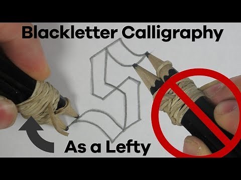 How to do Left Handed Blackletter Calligraphy with Pencils (Tutorial for Beginners)