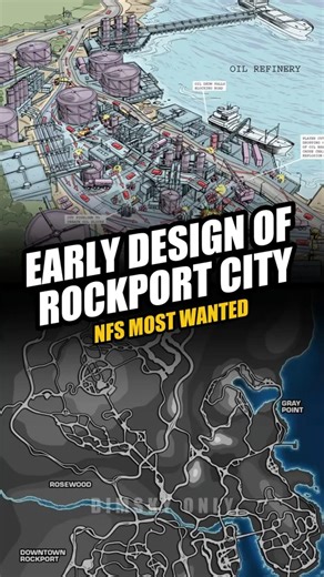 Early Design of ROCKPORT CITY in NFS Most Wanted 🔥 #shorts #needforspeed #nfs #nfsmostwanted