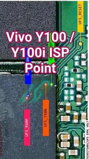 Vivo Y100 ISP Point 🔥 UFS Pinout Full Guide | Dead Boot Repair Without CPU Remove