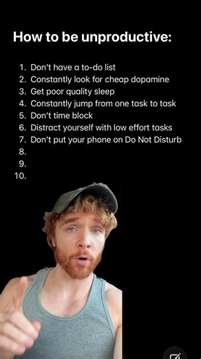 How to be unproductive