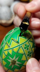 8.9M views · 59K reactions | Making traditional Ukrainian Pysanky, easter eggs. Real chicken eggshell, wax resist method, aniline dyes. This design is from Chernivtsi region in Ukraine #pysanky #pysankaart #eastereggs #artwork #GiftIdeas #decorideas #traditionalart #lineart #handmadegifts #folkart #ukrainianart #писанки #мистецтво #традиції | Pysanka Art | Facebook