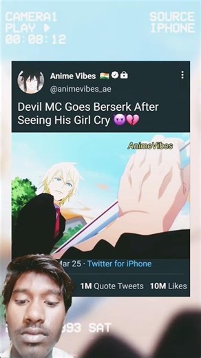 Devil MC Loses Control After His Girl Cries#animemoments#anime #animedits#shorts