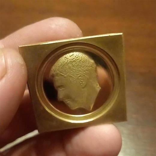 Finished Brass Relief (Retouched Surface)
