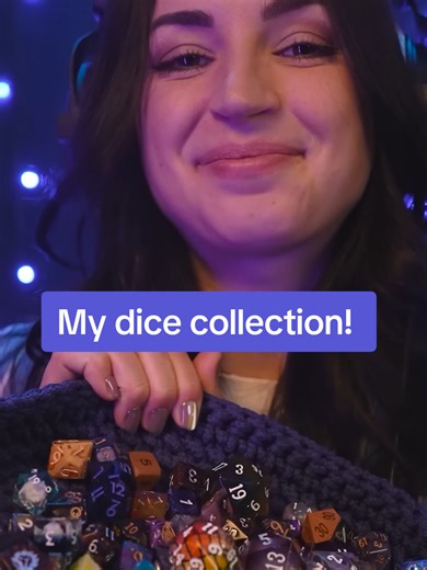 I've accumulated a bit of a dice collection over the years and I'm very excited to show you :) #asmr #fyp