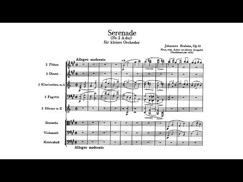 Brahms: Serenade No. 2 in A major, Op. 16 (with Score)