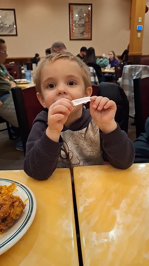 Went to Hong Kong buffet tonight. The fortune cookies used to say on one side, " How about another fortune?" So I still say that and now it's become a family joke. Pippin wanted to "read" my fortune. | Stephen Gaffney | Facebook