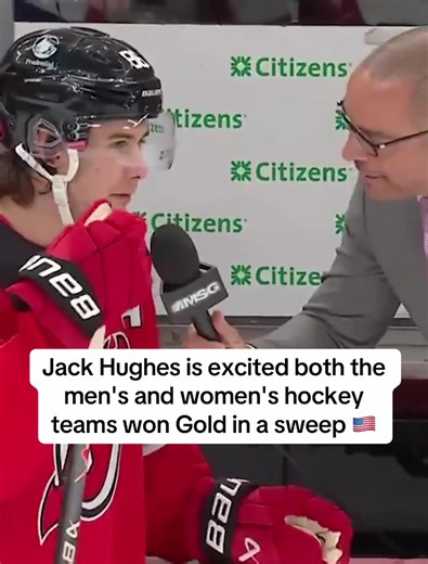 Jack Hughes Celebrates Gold for USA Hockey Teams
