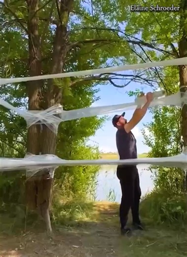 8.6K views · 131 reactions | Building a hammock from guard film | Elaine Schroeder | Facebook