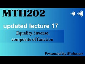 mth202 short lecture 17 | vu updated short lecture 2024 | by Mahnoor