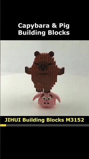 Capybara & Pig M3152 Blocks Preview #Capybara #JIHUI #M3152 #Pig #Lego #MiniBlock #NanoBlock
