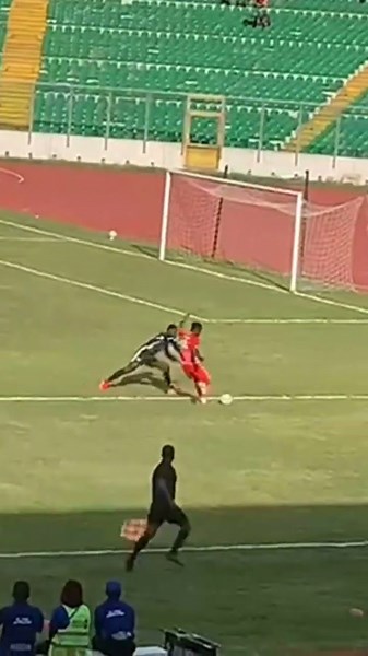 Albert Amoah of Kotoko with this against Eleven Wonders