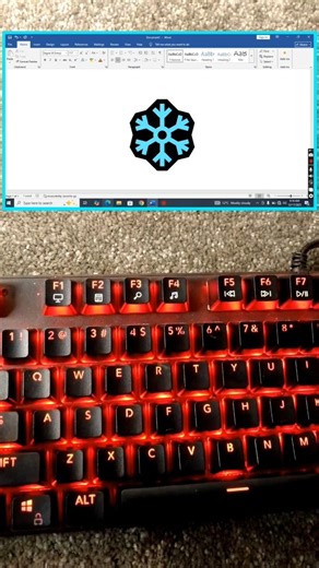 Snow ❄️ Symbol emoji shortcuts in MS Word