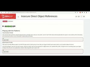 WebGoat Solution for Broken Access Control - Insecure Direct Object Refrence solutions - 2021