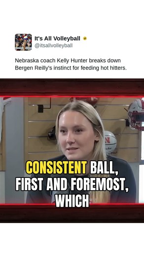 Nebraska coach Kelly Hunter breaks down Bergen Reilly's instinct for feeding hot hitters.