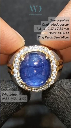 Blue Sapphire Corundum Origin Madagascar Ring Perak Semi Micro #gemstone #shorts