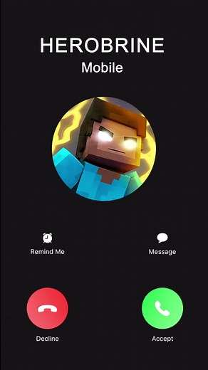 Minecraft: Herobrine is calling you #herobrine #minecraftanimation #minecraftmemes #nightdancer #imase #ringtone #ringtones
