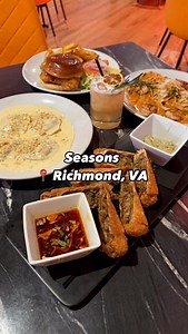📍 Richmond, VA | Seasons Restaurant & Bar 🚘 1718 E Main St, Richmond, VA 23223 A new restaurant just opened in downtown RVA, and it’s everything you could imagine and more… I dig the vibes and especially the food, I love 💕 the lobster 🦞 ravioli and can’t wait to return to try the lamb chops next time 💯 Lobster Ravioli 💯 Honey Old Bay Chicken Sandwich 💯 Rosemary Paloma Sour #seasons #newrestaurant #rvarestaurants #downtownrichmondva #richmondvaeats #rvafood #rvafoodie #lobsterravioli #birr