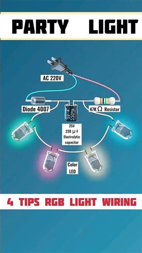 How to make party light #Electronics #DIY #LED #BeginnerProject