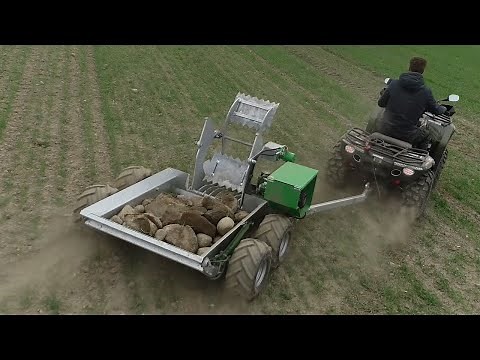Agricultural rock picker for ATV / UTV