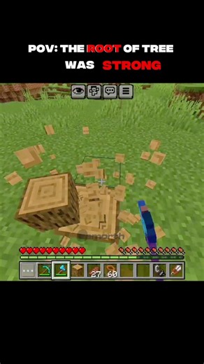 Tree Has Strong Root 😭🙏#minecraft