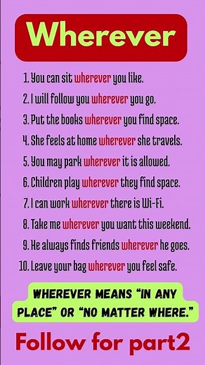 The Secret to Using "Wherever" #englishvocabmastery #shortsfeed #vocabulary
