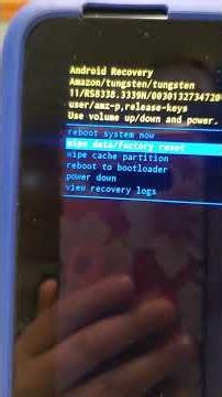 Factory Cache Reset/Factory Data Reset Fire HD 10 Kids Pro 13th Generation