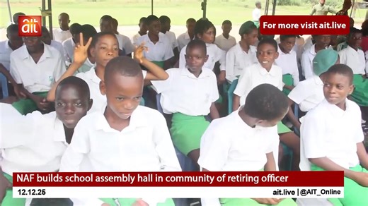 NAF builds school assembly hall in community of retiring officer | AIT Online
