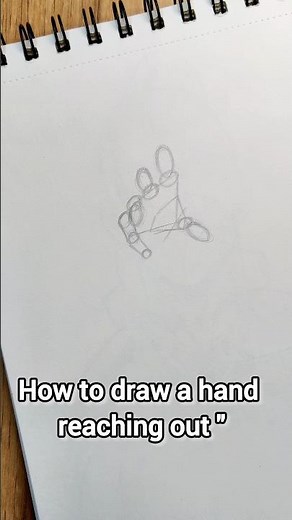 How to Draw A Hand Reaching Out🫳