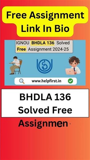 IGNOU BHDLA 136 Solved Free Assignment 2024-25 #ignou #ignouassignment #helpfirst