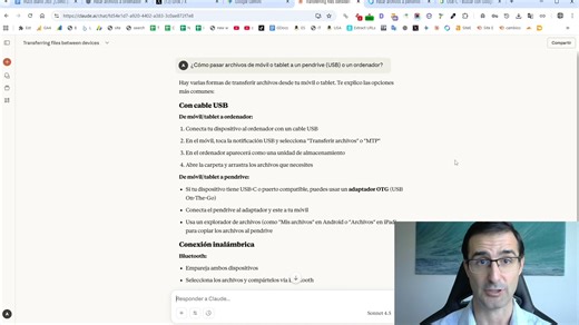 ¿Cómo usar la IA para pasar archivos de móvil o tablet a un pendrive...