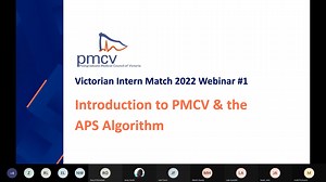 2022 Intern Match Webinar #1 - Intro to PMCV and the APS Algorithm