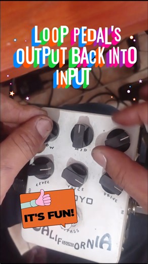 Looping an effect pedal's output back into its own input 😆🤩 it's fun!