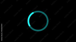 Circle loading animation. Beautiful circle loading icon animation on transparent background for clean UI progress and system status