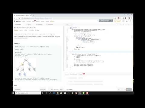 LeetCode Problem #863 All Nodes Distance K in Binary Tree