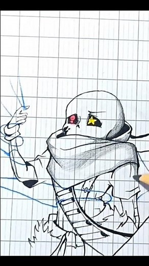 Vẽ Ink Sans đơn giản, How to draw Ink Sans #drawing #sans #undertale #vẽ #tips