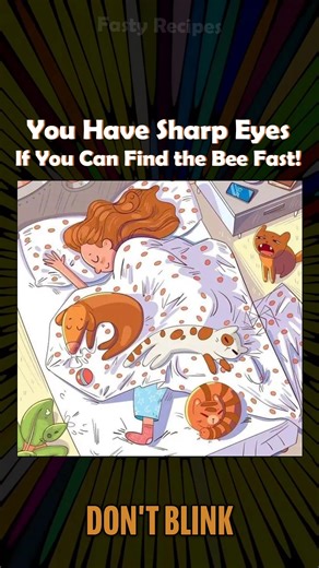 Only people with sharp eyes can find the hidden bee in this picture…🐝 You’ve got just 7 seconds! At first glance, it looks like a calm morning.. But somewhere in this peaceful chaos… a tiny bee is hiding. 👀 | Fasty Recipes