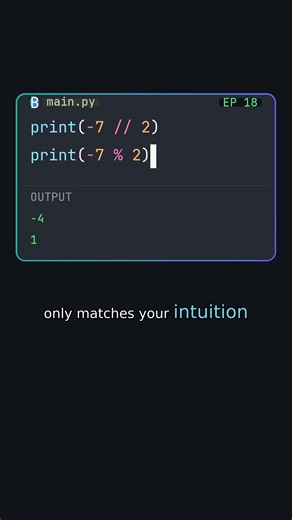 Python Floor Division with Negatives: -7 // 2 = -4, Not -3