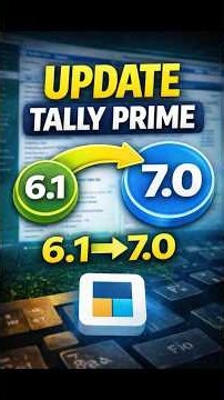 Update Tally Prime 6.1 to 7.0 ⚡ | Safe Upgrade (Shorts)