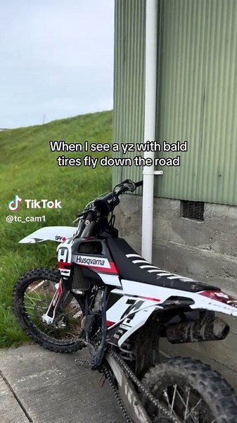 Dirtbike Adventures: YZ with Bald Tires in Action